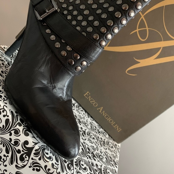 Enzo leather Studded bootie - Picture 2 of 5